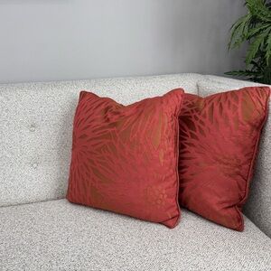 Red & Bronze Accent Pillows
